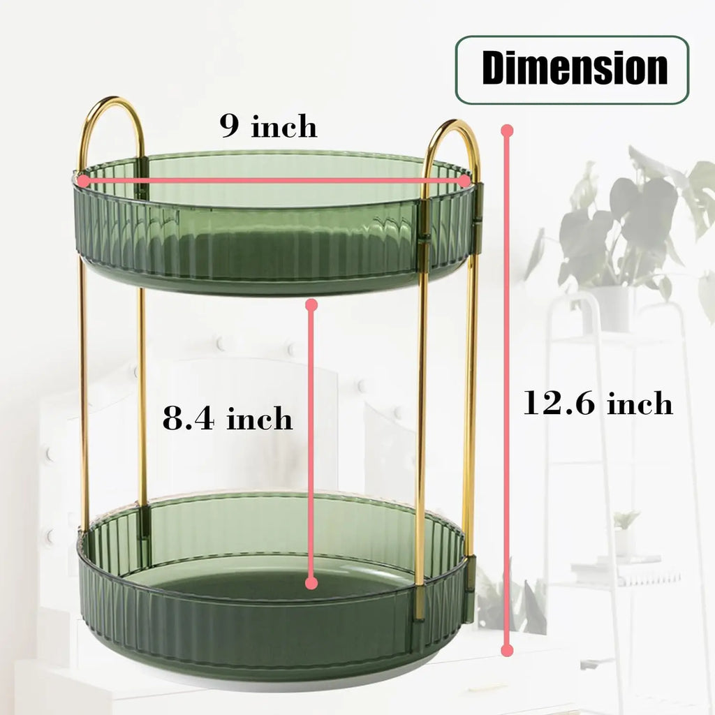 Countertop, Rotating Makeup Organizer for Vanity. High-Capacity Storage. Perfume, Cosmetic,