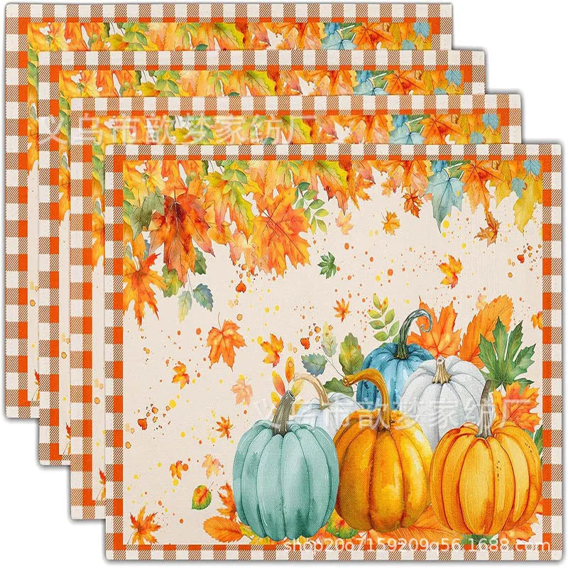 Fall themed placemats include: Autumn Pumpkin, Thanksgiving Turkey, Halloween