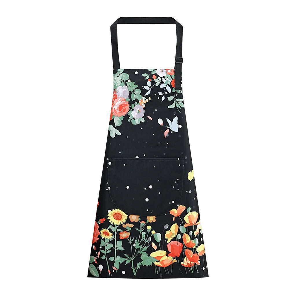 Printed Pockets. Fashionable Kitchen Cooking Aprons
