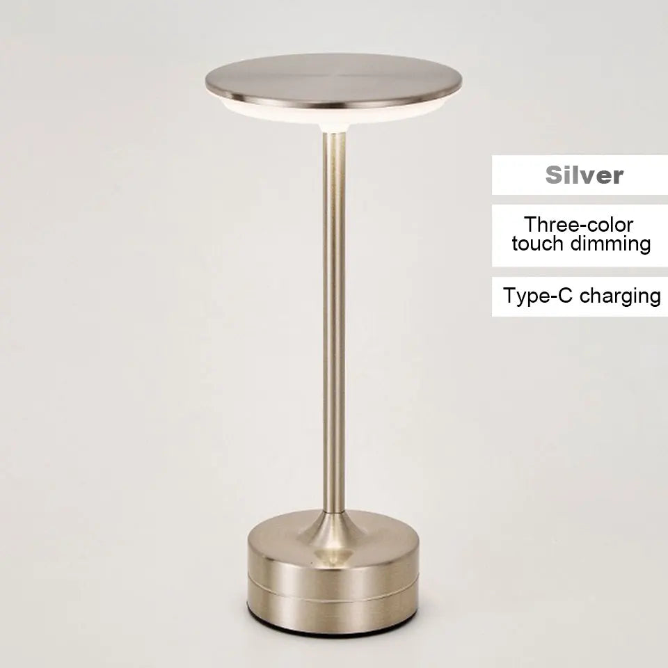 LED Table Touch Lamp. USB Rechargeable. Portable Night Light Wireless Reading Lamp