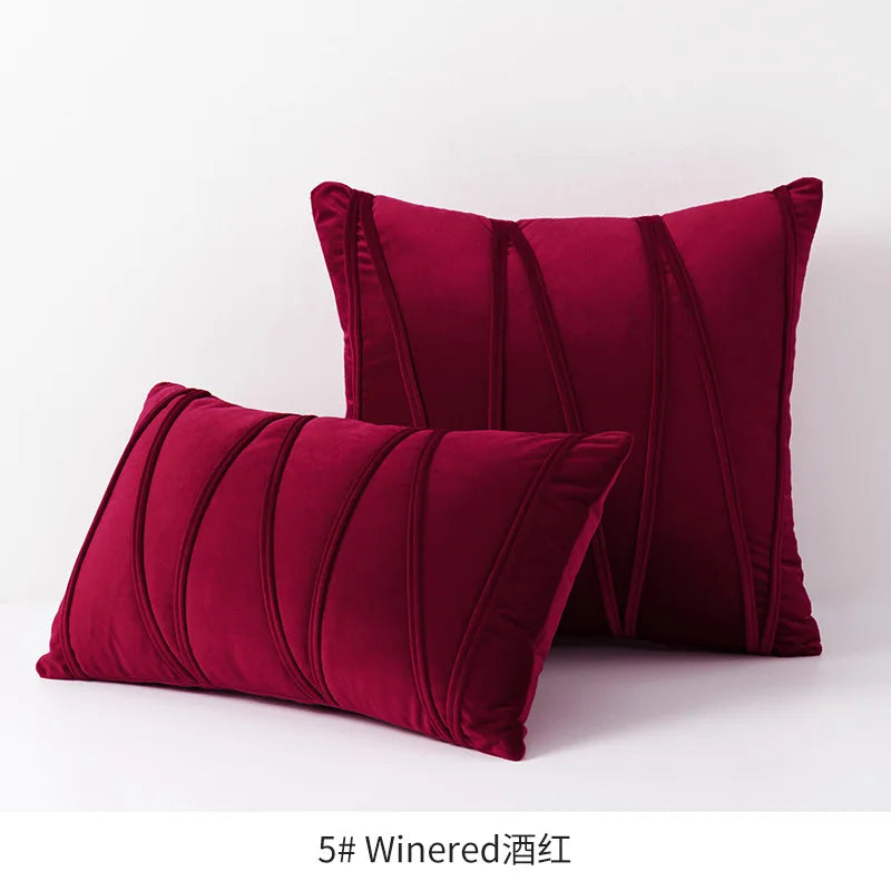 Set of 2 Decorative Throw Pillow Covers.  Multiple colors. Soft Solid Velvet Pillow Covers Cushion Case for Sofa Bedroom