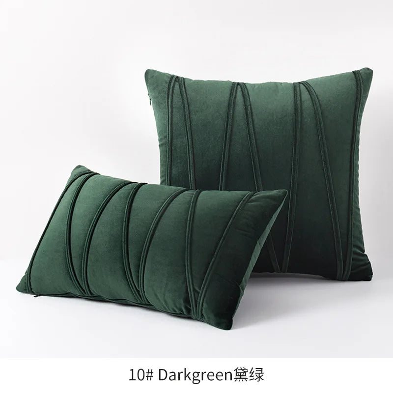Set of 2 Decorative Throw Pillow Covers.  Multiple colors. Soft Solid Velvet Pillow Covers Cushion Case for Sofa Bedroom