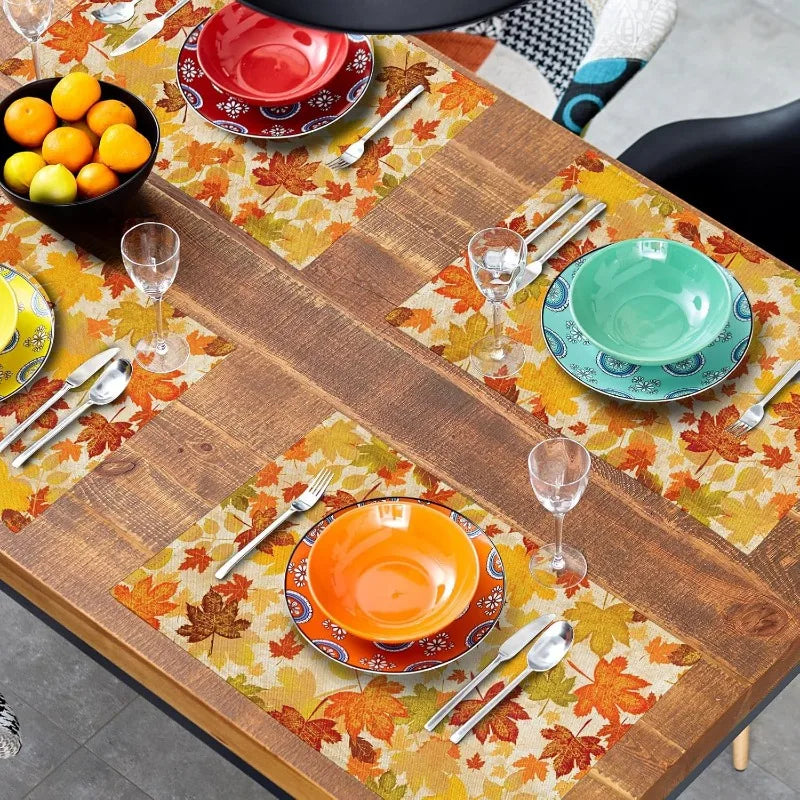 Fall themed placemats include: Autumn Pumpkin, Thanksgiving Turkey, Halloween