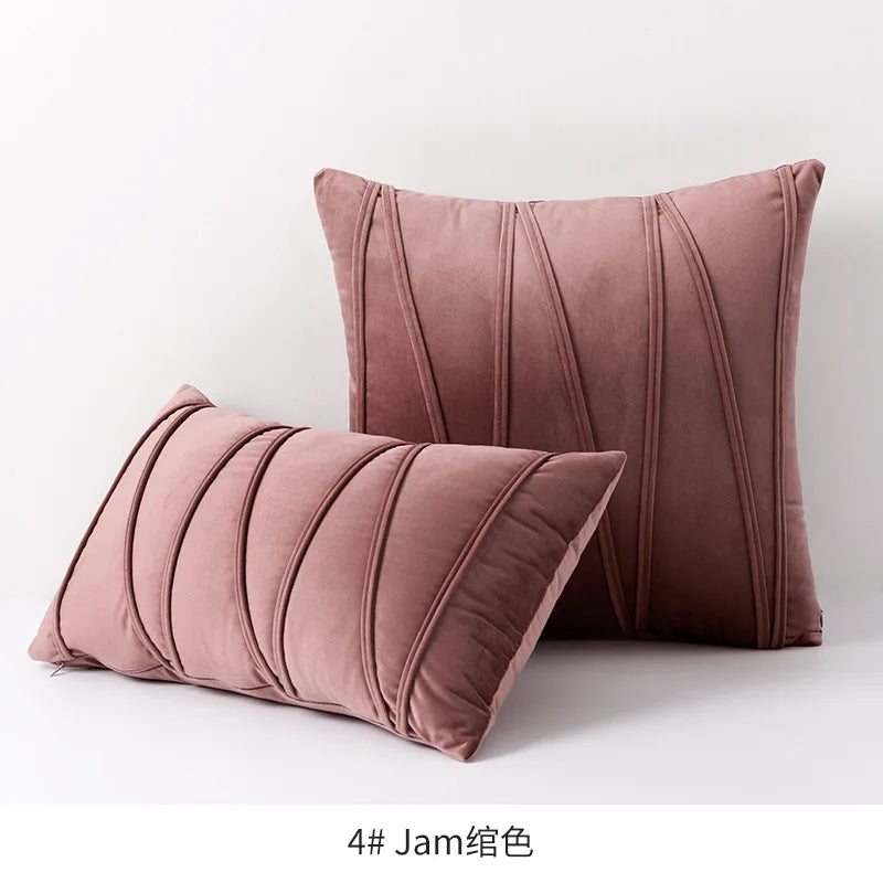 Set of 2 Decorative Throw Pillow Covers.  Multiple colors. Soft Solid Velvet Pillow Covers Cushion Case for Sofa Bedroom