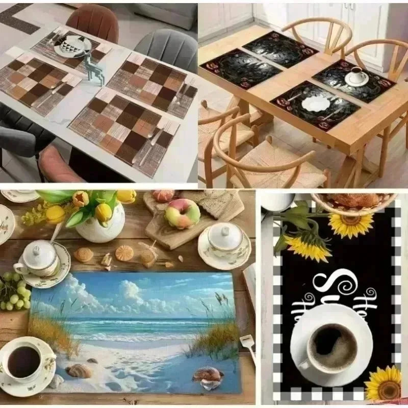 Fall themed placemats include: Autumn Pumpkin, Thanksgiving Turkey, Halloween