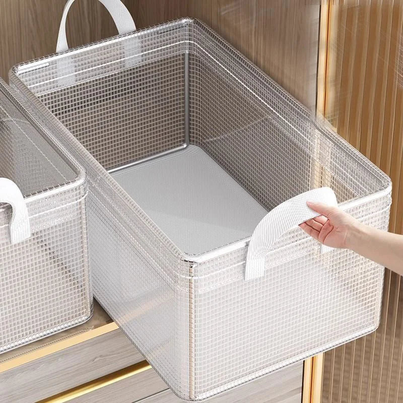 Clothing storage box for home wardrobes, pants organizing box, non-woven fabric and fabric art folding universal storage box,