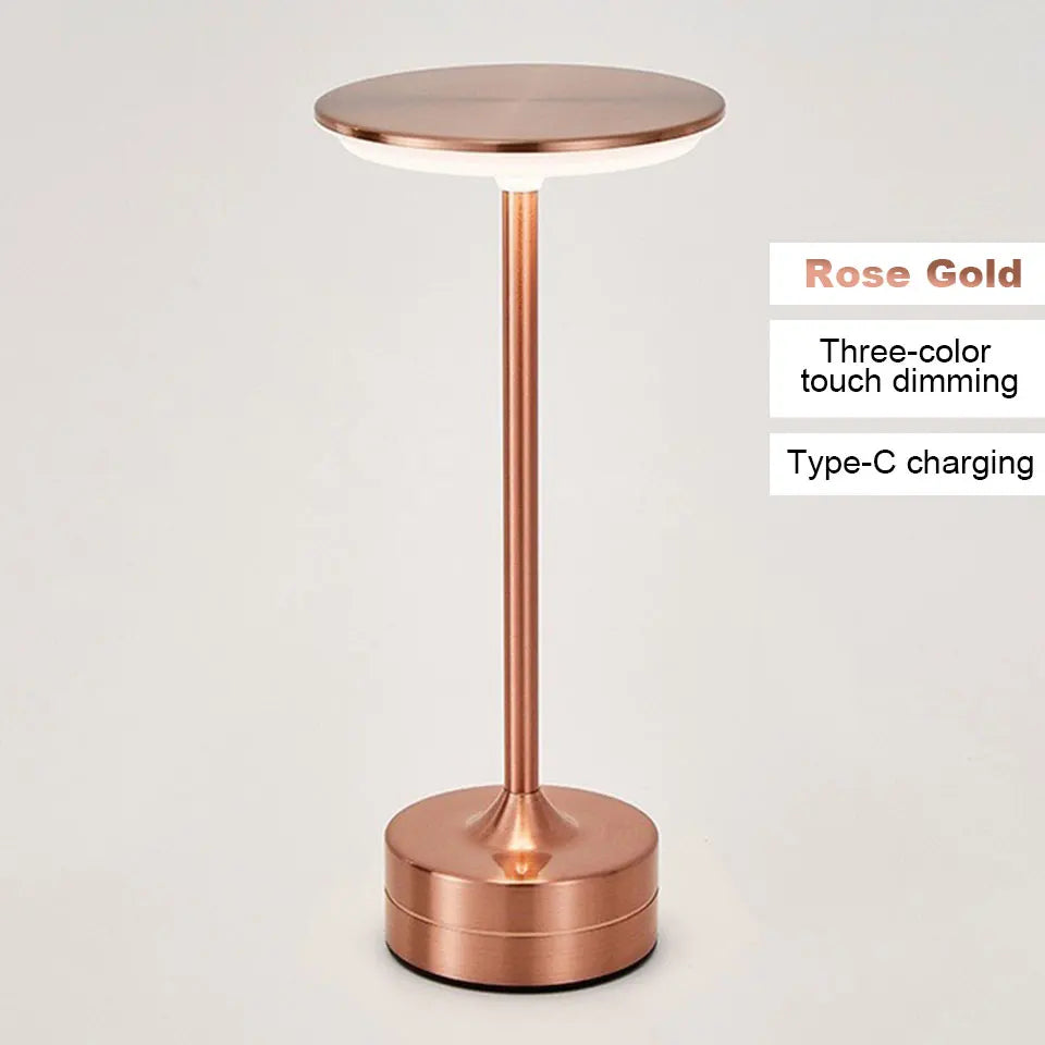 LED Table Touch Lamp. USB Rechargeable. Portable Night Light Wireless Reading Lamp