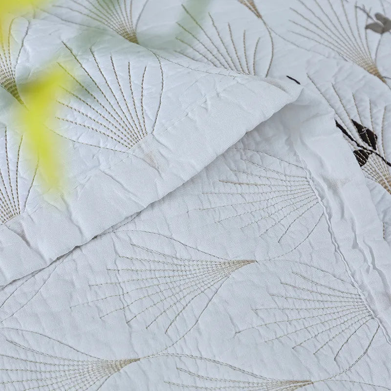 3Piece Cotton Quilt Set Bedspread.   Quilted Pillowcases