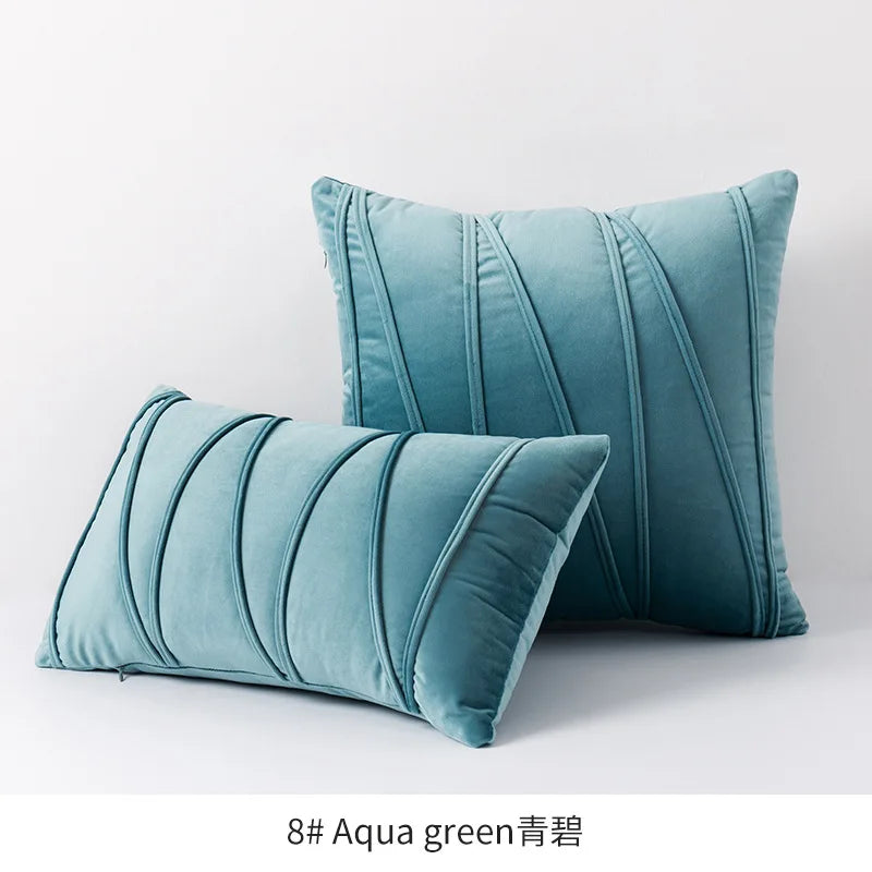 Set of 2 Decorative Throw Pillow Covers.  Multiple colors. Soft Solid Velvet Pillow Covers Cushion Case for Sofa Bedroom