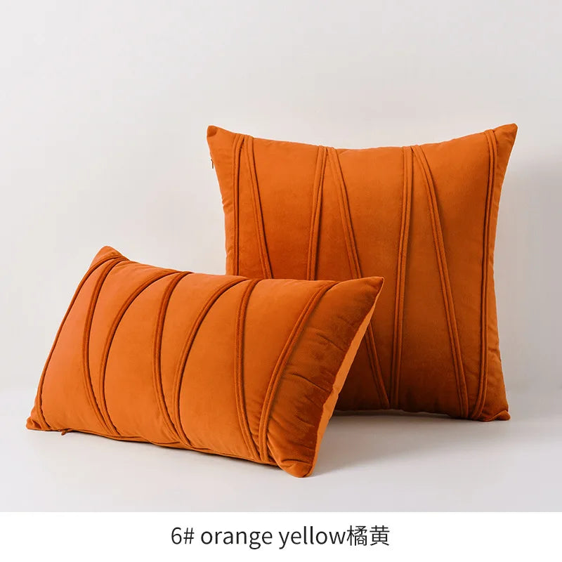 Set of 2 Decorative Throw Pillow Covers.  Multiple colors. Soft Solid Velvet Pillow Covers Cushion Case for Sofa Bedroom