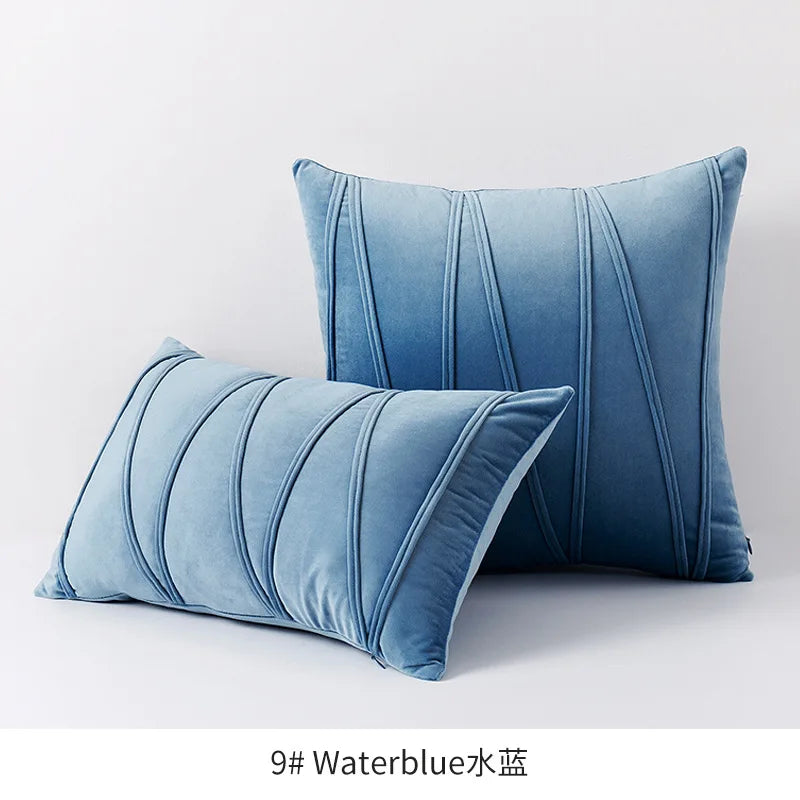 Set of 2 Decorative Throw Pillow Covers.  Multiple colors. Soft Solid Velvet Pillow Covers Cushion Case for Sofa Bedroom