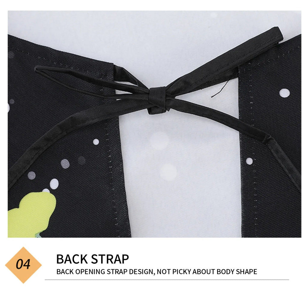 Printed Pockets. Fashionable Kitchen Cooking Aprons