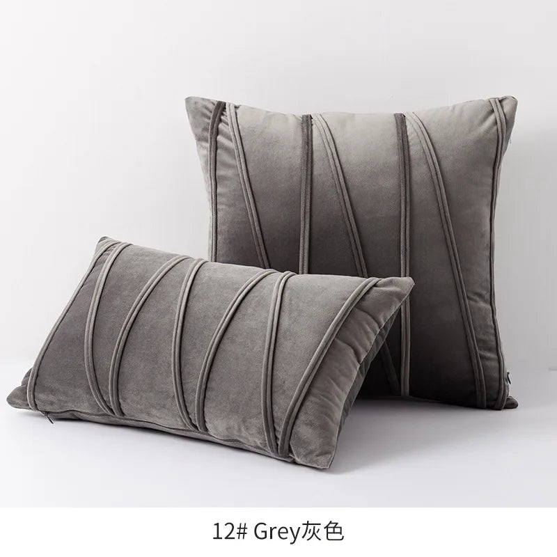 Set of 2 Decorative Throw Pillow Covers.  Multiple colors. Soft Solid Velvet Pillow Covers Cushion Case for Sofa Bedroom