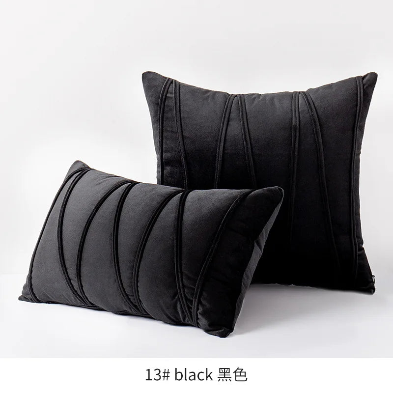 Set of 2 Decorative Throw Pillow Covers.  Multiple colors. Soft Solid Velvet Pillow Covers Cushion Case for Sofa Bedroom