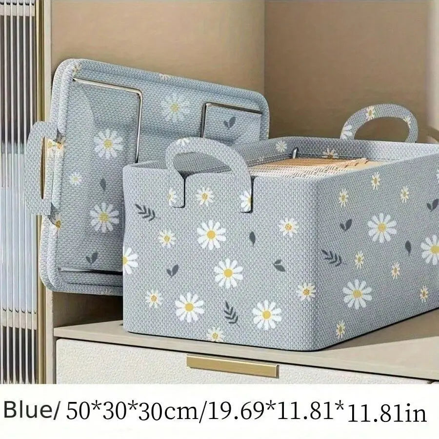 Clothing storage box for home wardrobes, pants organizing box, non-woven fabric and fabric art folding universal storage box,