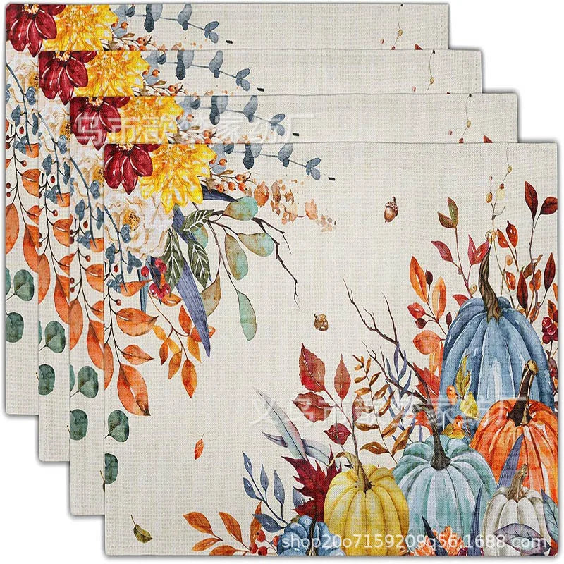 Fall themed placemats include: Autumn Pumpkin, Thanksgiving Turkey, Halloween