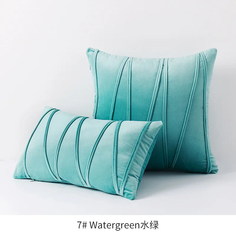 Set of 2 Decorative Throw Pillow Covers.  Multiple colors. Soft Solid Velvet Pillow Covers Cushion Case for Sofa Bedroom